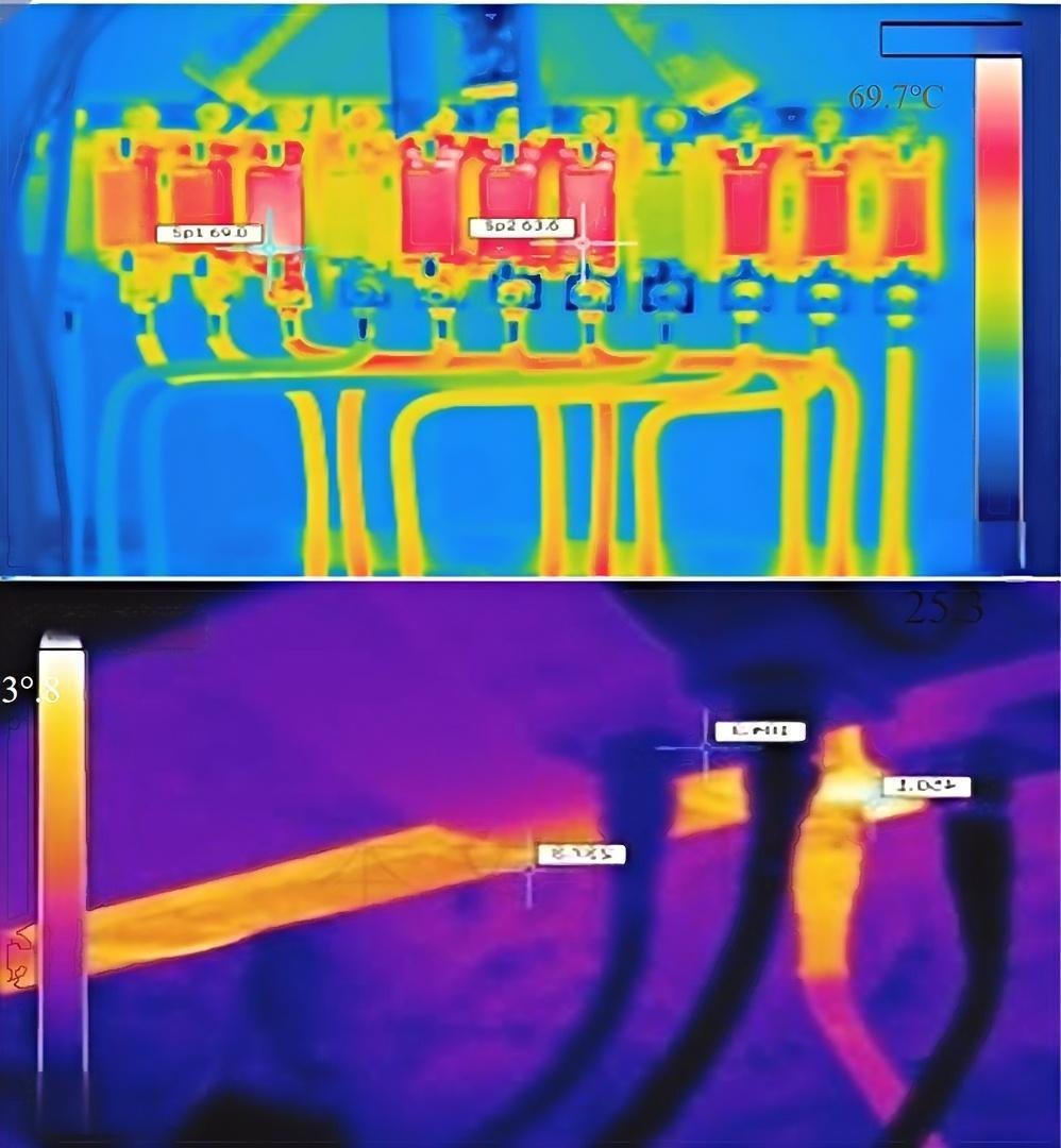 红外测温传感器、热解粒子传感器与全氟己酮灭火器联动柜内监测