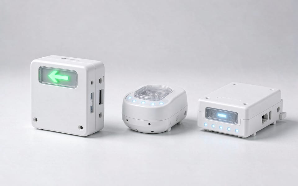 消防应急疏散监测传感器设备全家福实拍